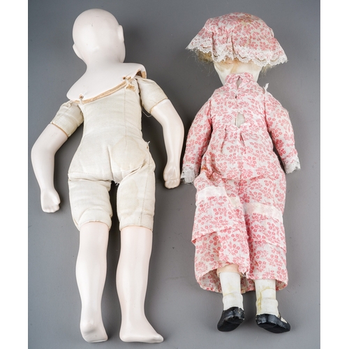 354 - Two vintage pot dolls