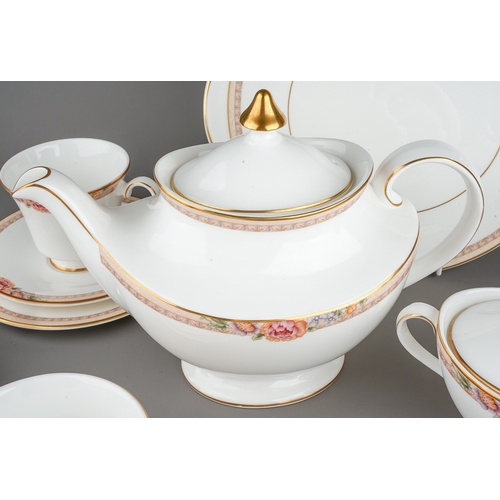 485 - A Royal Doulton Darjeeling H5247 six piece tea set to include: teapot, sugar bowl, milk jug, cups, s... 