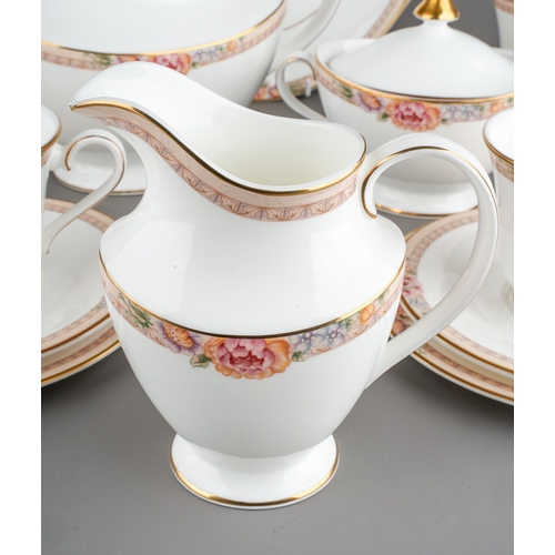 485 - A Royal Doulton Darjeeling H5247 six piece tea set to include: teapot, sugar bowl, milk jug, cups, s... 