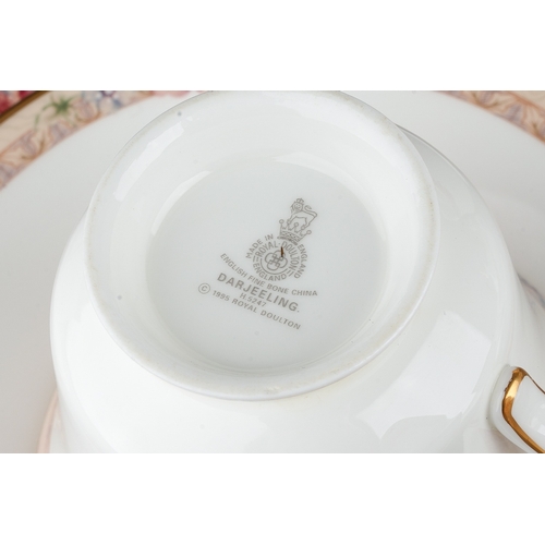 485 - A Royal Doulton Darjeeling H5247 six piece tea set to include: teapot, sugar bowl, milk jug, cups, s... 