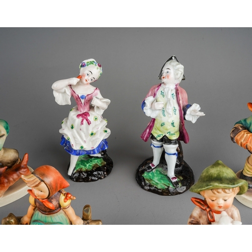 486 - Collection of Hummel figures and 2 further German porcelain figurines.