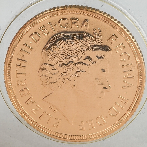 452 - Proof gold sovereign in box, year 2000.