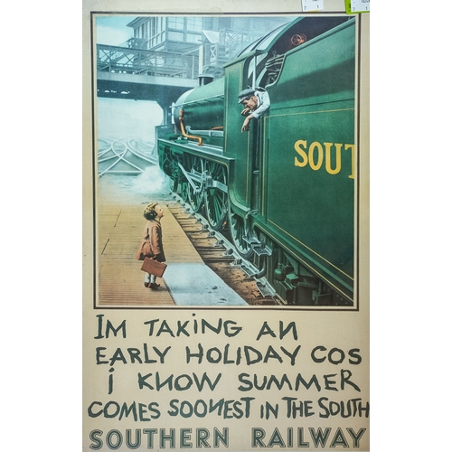 600 - A reproduction framed colour Southern Railway poster - 