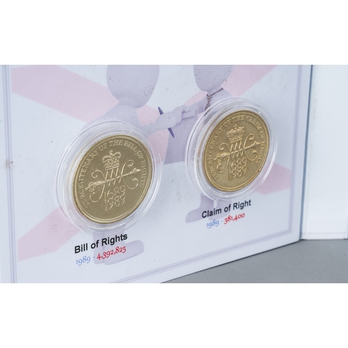 612 - Limited edition Coin collectors album with £2 coins issued between 1986-1996, 7 in total