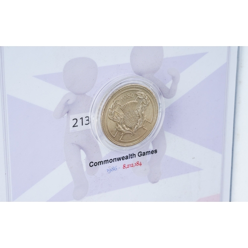 612 - Limited edition Coin collectors album with £2 coins issued between 1986-1996, 7 in total