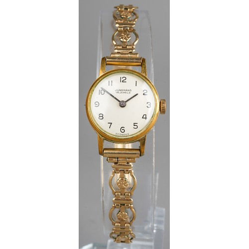 79 - An 18k yellow gold Eldor ladies wristwatch and strap, total gross weight approx 25.3g; together with... 