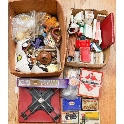 140 - Assorted toys and games to include various vintage playing cards, boxed Airfix BR Tank Wagon; boxed ... 