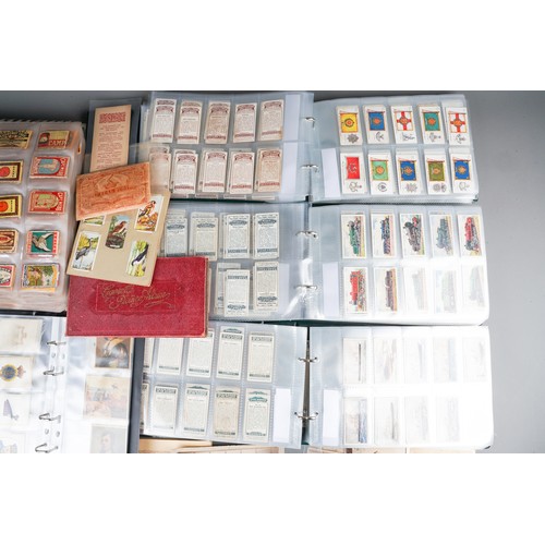 149 - Assorted vintage cigarette cards, match box covers, silk cigarette cards etc (1 box)