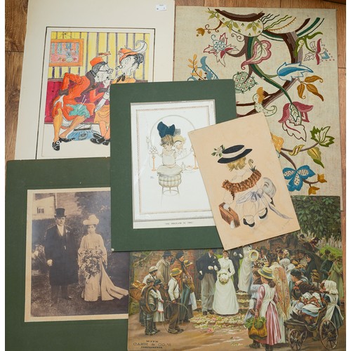 162 - assorted pictures, reproduction posters, watercolours, prints, photographs etc