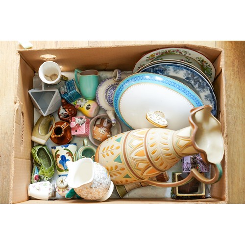 163 - Assorted pottery - 1 box