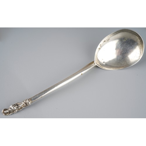 210 - A 19th century continental silver apostle spoon, circa 1870-1890 after an earlier 17th century Swiss... 