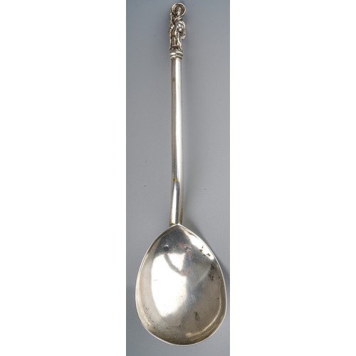 210 - A 19th century continental silver apostle spoon, circa 1870-1890 after an earlier 17th century Swiss... 