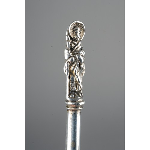 210 - A 19th century continental silver apostle spoon, circa 1870-1890 after an earlier 17th century Swiss... 