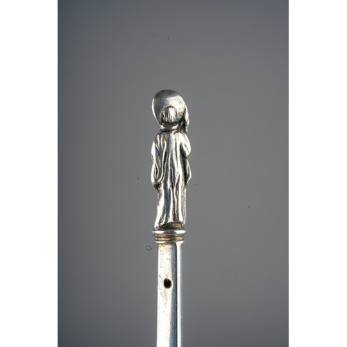 210 - A 19th century continental silver apostle spoon, circa 1870-1890 after an earlier 17th century Swiss... 