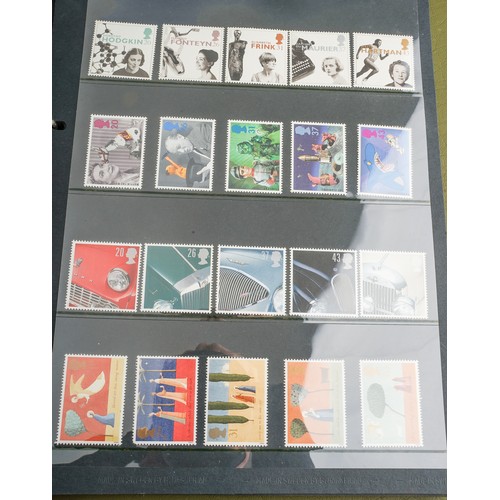 250 - A collection of approximately 440 Royal Mail stamp issue postcards presented in three purposed album... 