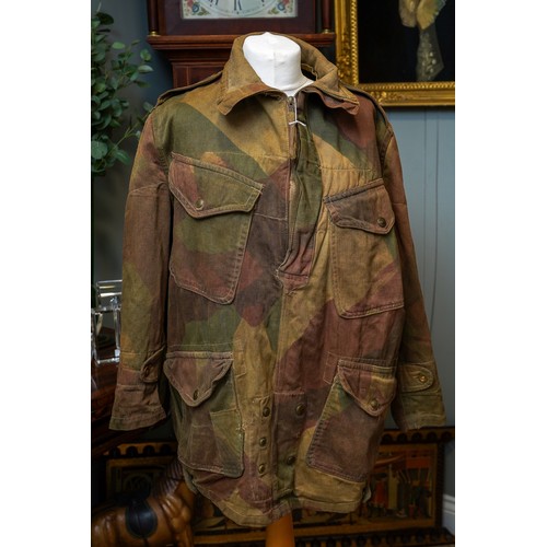 257 - WW2 British Airborne 2nd pattern Denison Camouflage Smock by Silberston & Sons. Size 1, 5ft 3 to 5ft... 