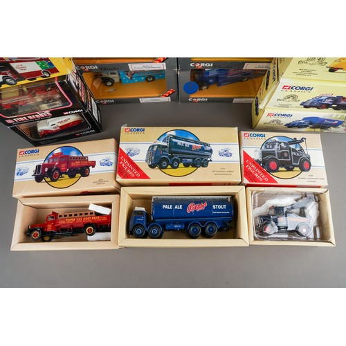 306 - Corgi classics commercial vehicles to include Bedford Pantechnicon x 7 and brewery series.  Boxed (1... 