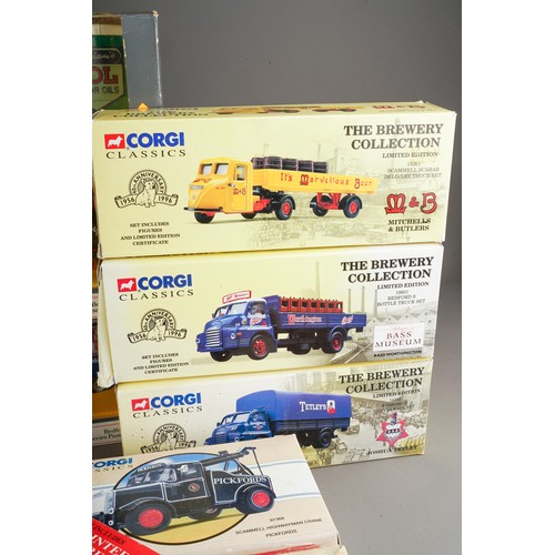 306 - Corgi classics commercial vehicles to include Bedford Pantechnicon x 7 and brewery series.  Boxed (1... 