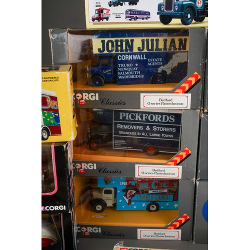 306 - Corgi classics commercial vehicles to include Bedford Pantechnicon x 7 and brewery series.  Boxed (1... 