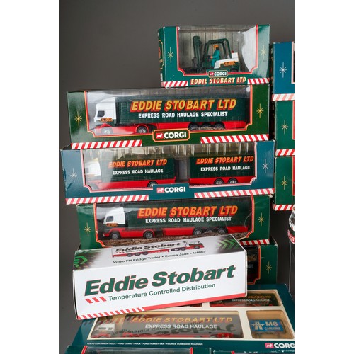 308 - Corgi.  A very large collection of Eddie Stobart vehicles both loose and boxed