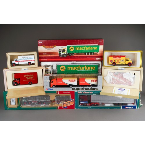 313 - Corgi classics and others.  12 boxed vehicles to include super haulers (12)