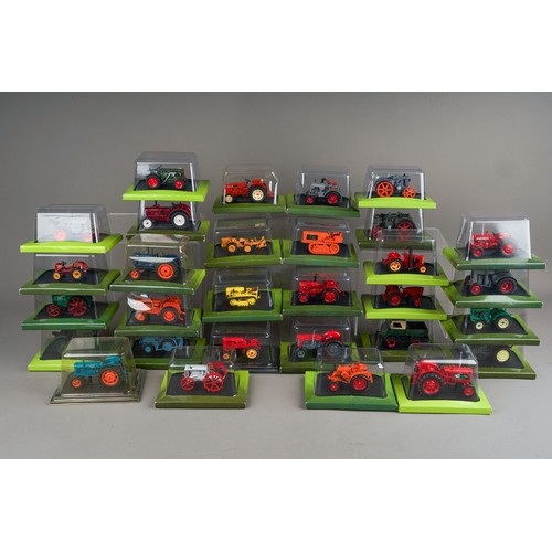 315 - A very large collection of approx. 80 Hachette small scale farming and construction vehicles in blis... 