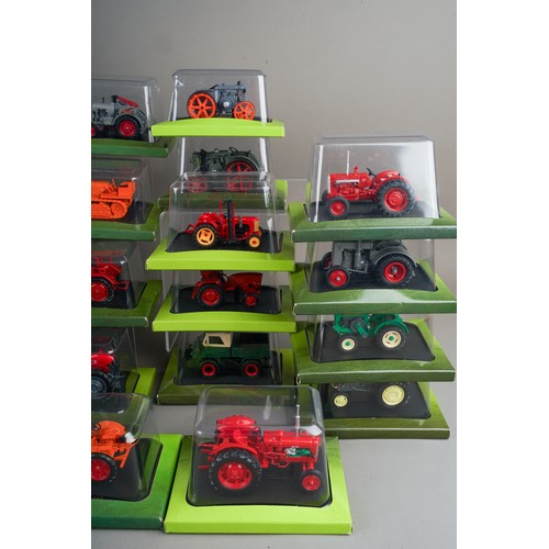 315 - A very large collection of approx. 80 Hachette small scale farming and construction vehicles in blis... 