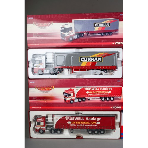 322 - Corgi Hauliers of renown plus others.  Six boxed articulated lorry and trailer sets to include De Ri... 