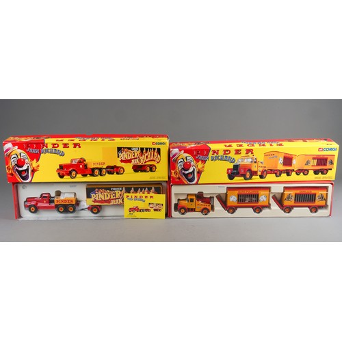 337 - Corgi Pinder circus to include 71402 x 2 Renault Cuisine, 70101 Berliet Elephants, 72004 Bernard Typ... 