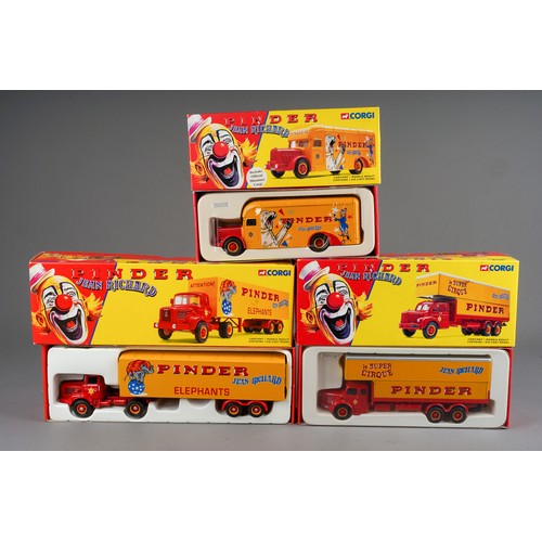 337 - Corgi Pinder circus to include 71402 x 2 Renault Cuisine, 70101 Berliet Elephants, 72004 Bernard Typ... 