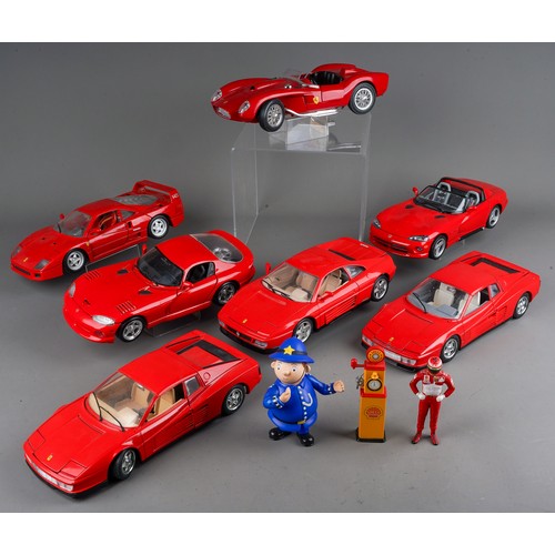 341 - A tray of 7 1/18 scale Bburago Ferrari cars