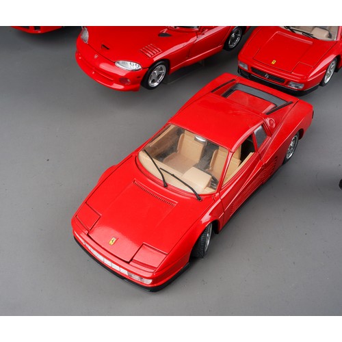 341 - A tray of 7 1/18 scale Bburago Ferrari cars