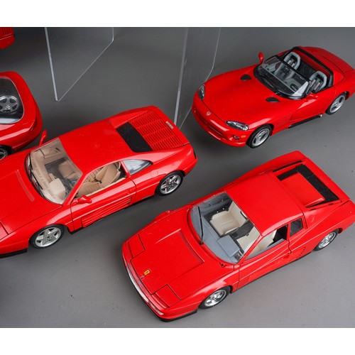 341 - A tray of 7 1/18 scale Bburago Ferrari cars