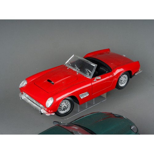 342 - A tray of 7 1/18 scale Bburago, Maisto sports cars