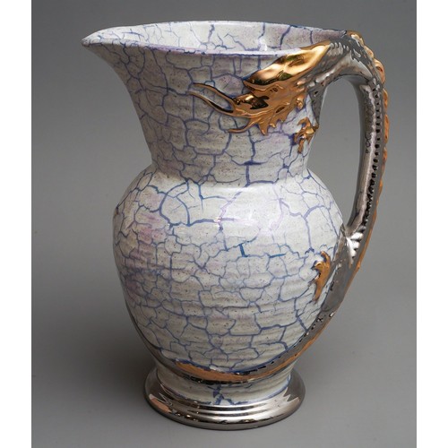 634 - Burleigh ware dragon jug by Dean Sherwin - limited edition No. 2 of 100.  Signed and marked to base.... 