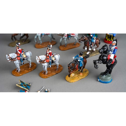 349 - Vintage Britains or similar, a collection of 14 white metal Scottish black Watch model soldiers, wit... 