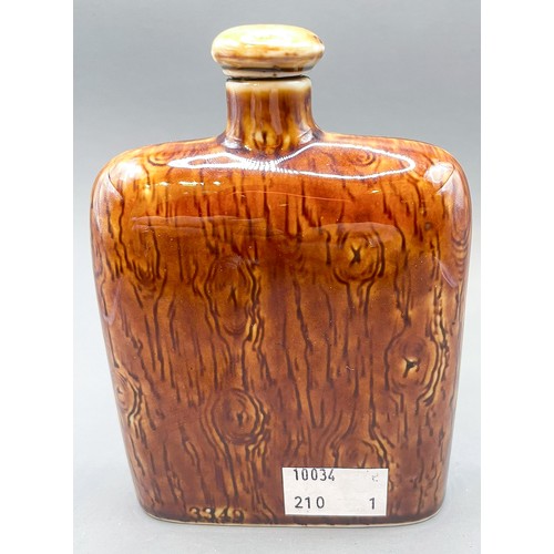 185 - Schafer & Vater miniature square flask decorated with a camel and inscribed 