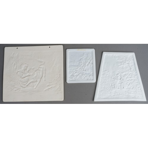 190 - 3 German porcelain Lithophane panels  (3)