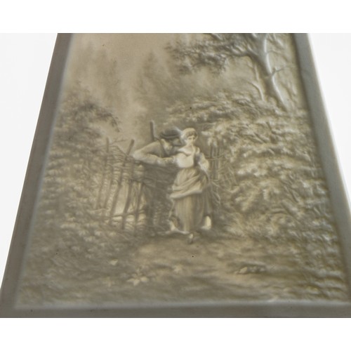 190 - 3 German porcelain Lithophane panels  (3)