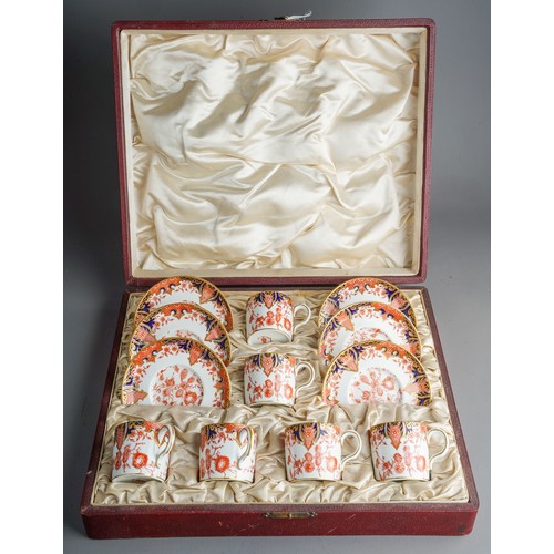 495 - A boxed Royal Crown Derby coffee set  in 2712 pattern comprising of 6 coffee cups and saucers