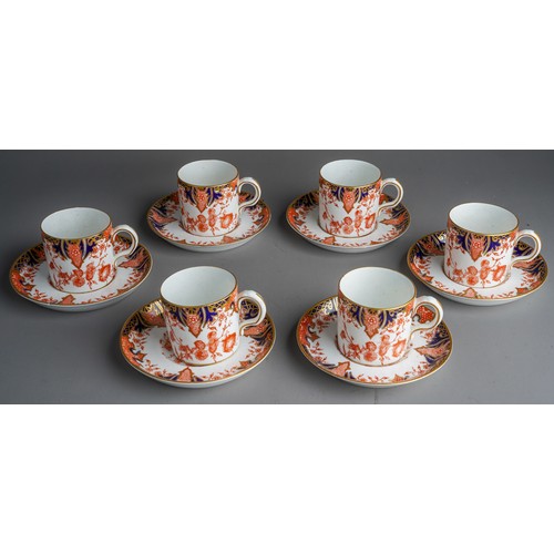 495 - A boxed Royal Crown Derby coffee set  in 2712 pattern comprising of 6 coffee cups and saucers