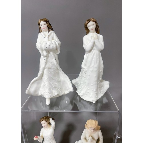 498 - 18 Royal Doulton figures from the Sentiments collection,  each approx. 15 cm tall