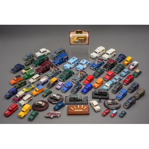 592 - A large collection of unboxed diecast Morris Minor vehicles, approximately 80, to include Days Gone ... 