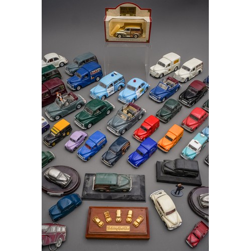 592 - A large collection of unboxed diecast Morris Minor vehicles, approximately 80, to include Days Gone ... 