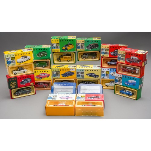 587 - Vanguards Diecast Collection of 16 boxed vehicles all boxed to include transit vans.