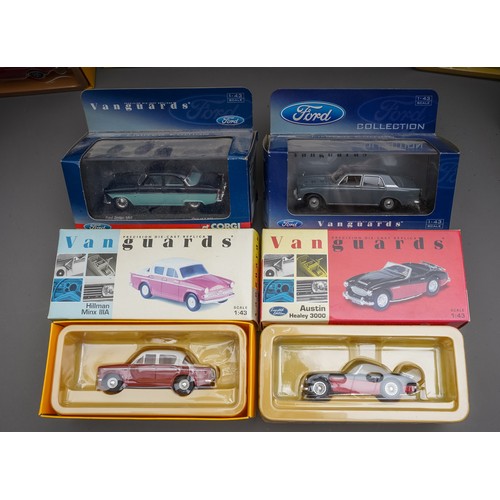 587 - Vanguards Diecast Collection of 16 boxed vehicles all boxed to include transit vans.