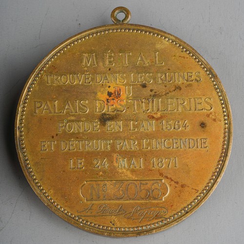 179A - Hallmarked silver Court of Foresters  award dated 2nd October 1849 together with French bronze medal... 