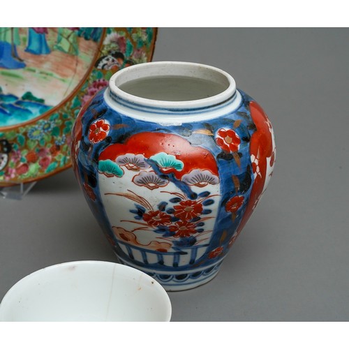 115 - Assorted Asian ceramics to include two 18th Century Chinese Export tea bowls, an 18th Century plate ... 