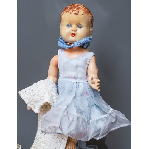 118 - Collection of assorted vintage dolls, celluloid and vinyl makers to include Pedigree, Rodnoid and fu... 