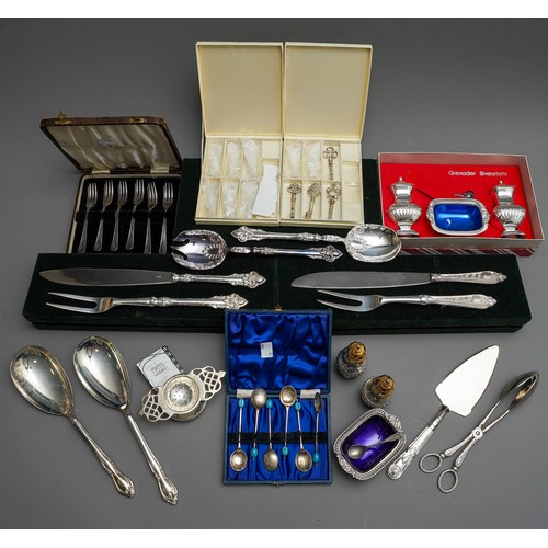 232 - A collection of silver plate, EPNS to include: vintage boxed Grenadier silversmiths Georgian style c... 